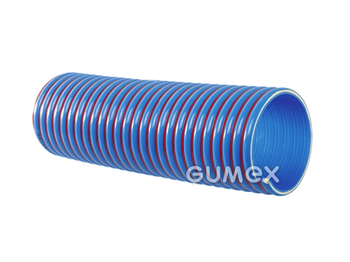 Fekálna hadica APOLLO SE, 25/32,4mm, 7bar/-1bar, PVC, červená PVC špirála, -25°C/+60°C, modrá